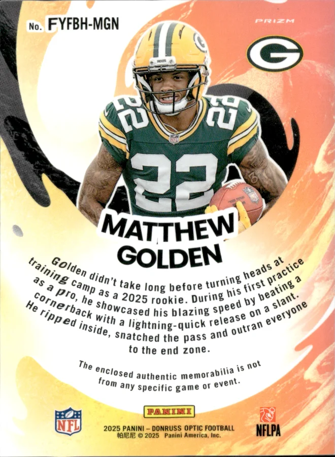 Matthew Golden card back