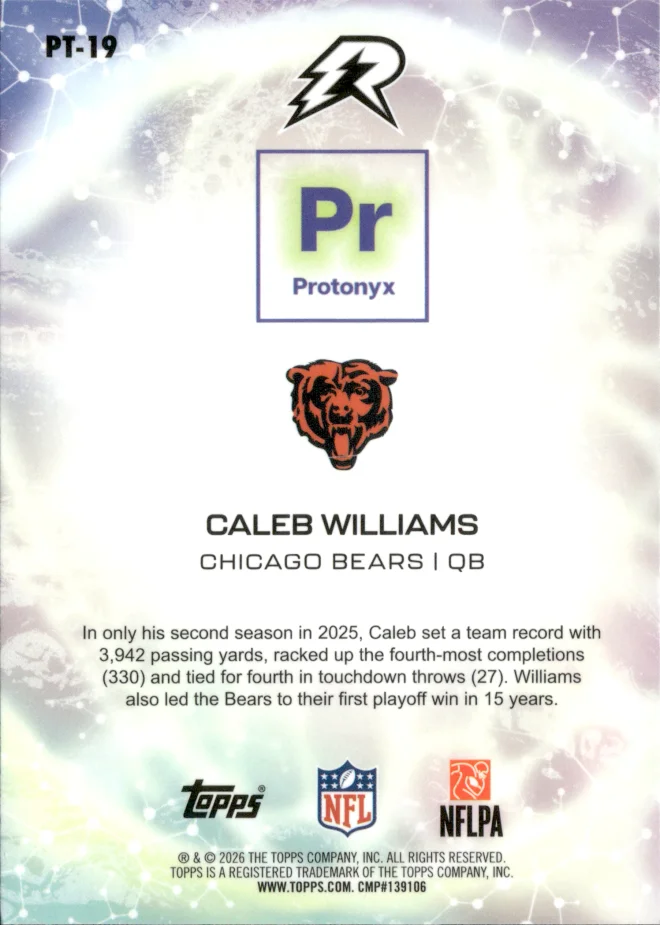 Caleb Williams card back