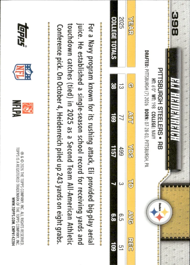 Eli Heidenreich card back