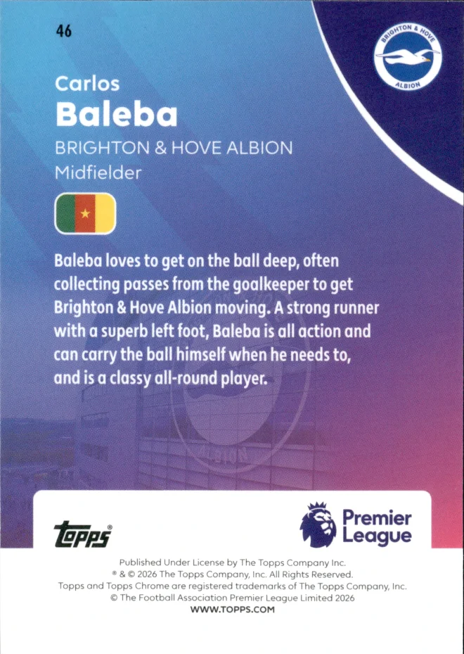 Carlos Baleba card back