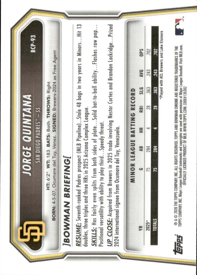 Jorge Quintana card back