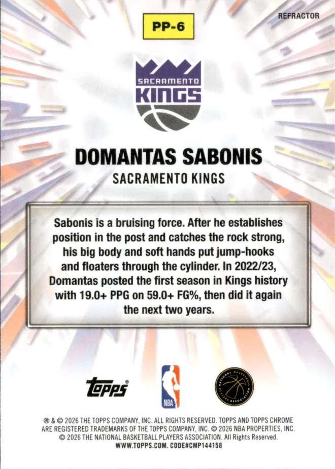 Domantas Sabonis card back