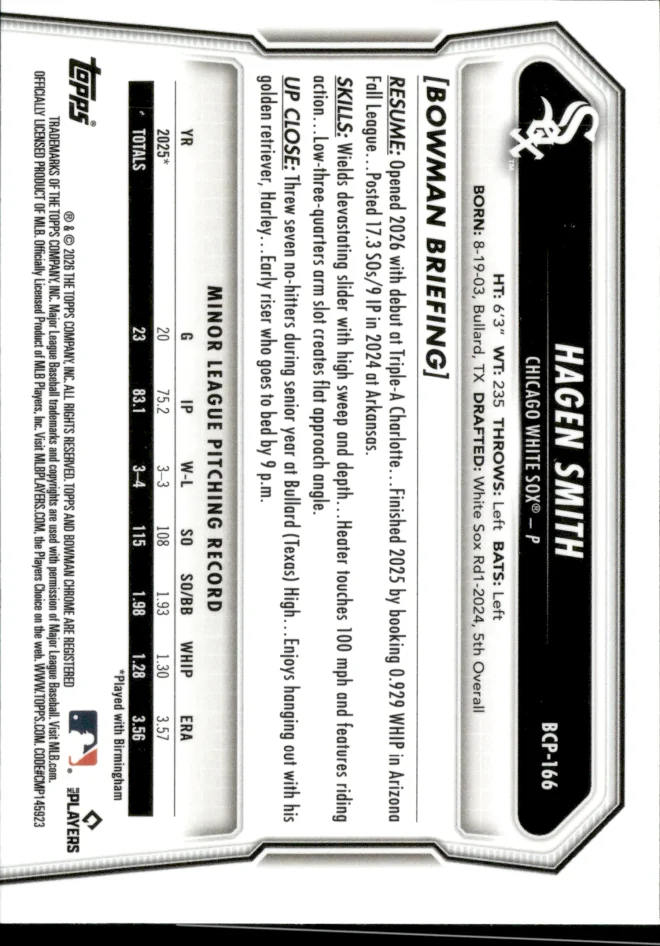 Hagen Smith card back