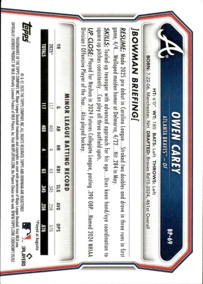 Owen Carey card back