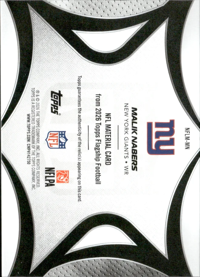 Malik Nabers card back