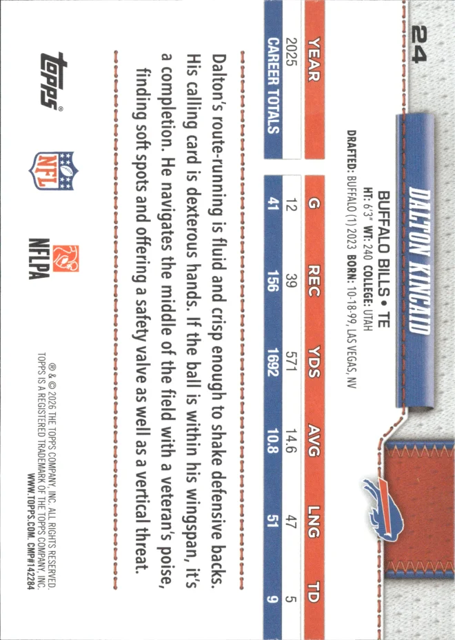 Dalton Kincaid card back