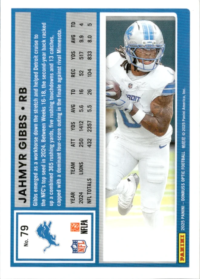 Jahmyr Gibbs card back