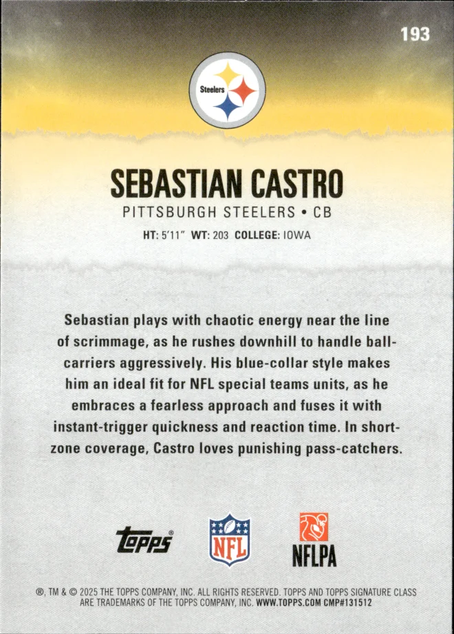 Sebastian Castro card back