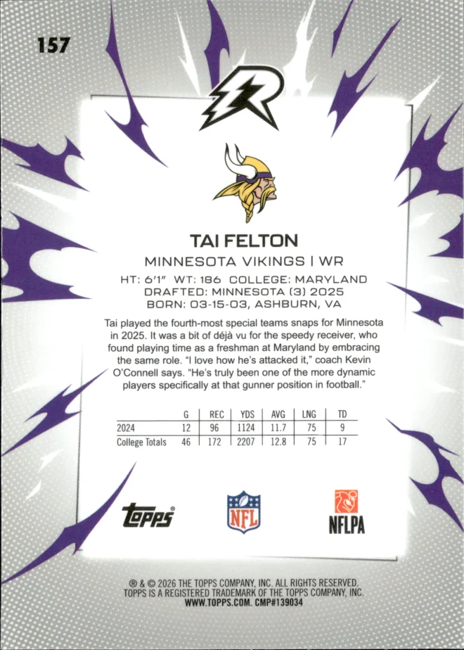 Tai Felton card back