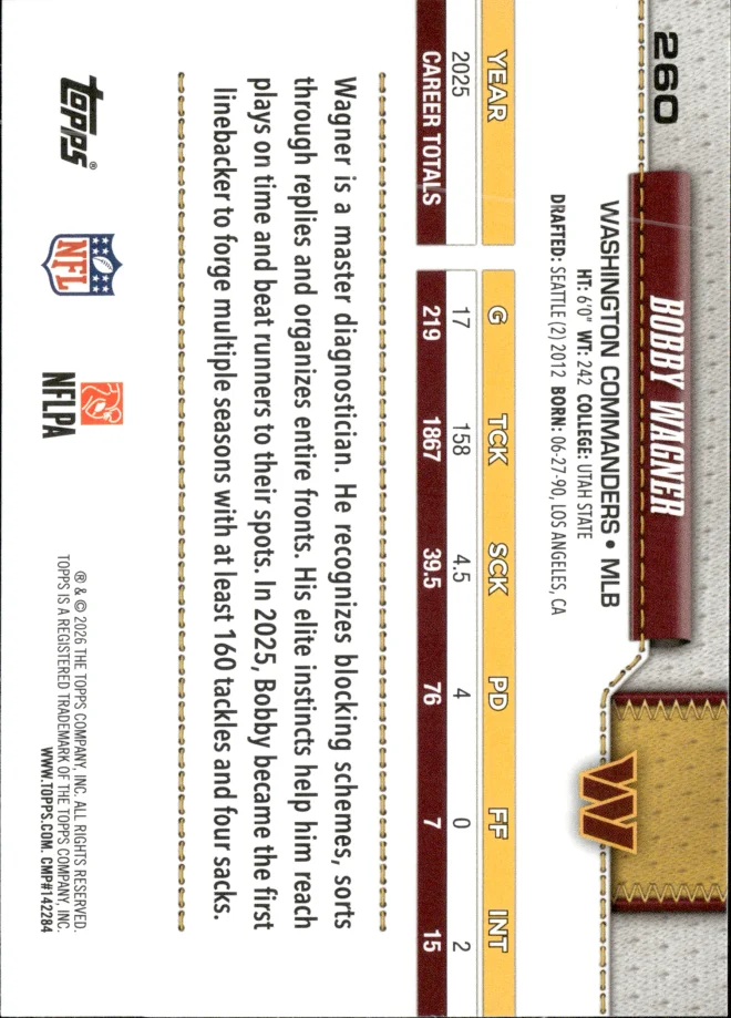 Bobby Wagner card back