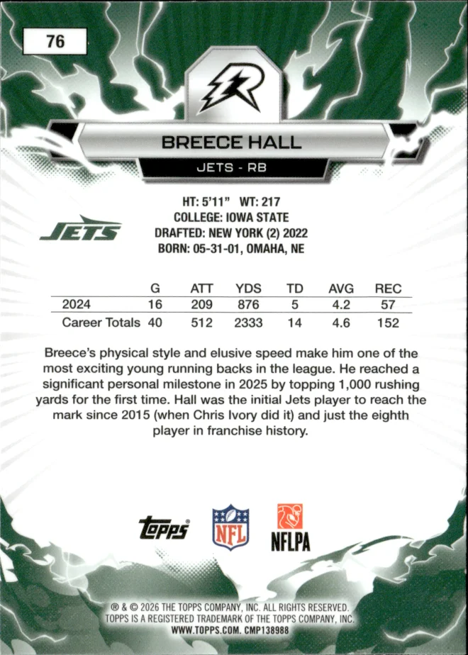 Breece Hall card back
