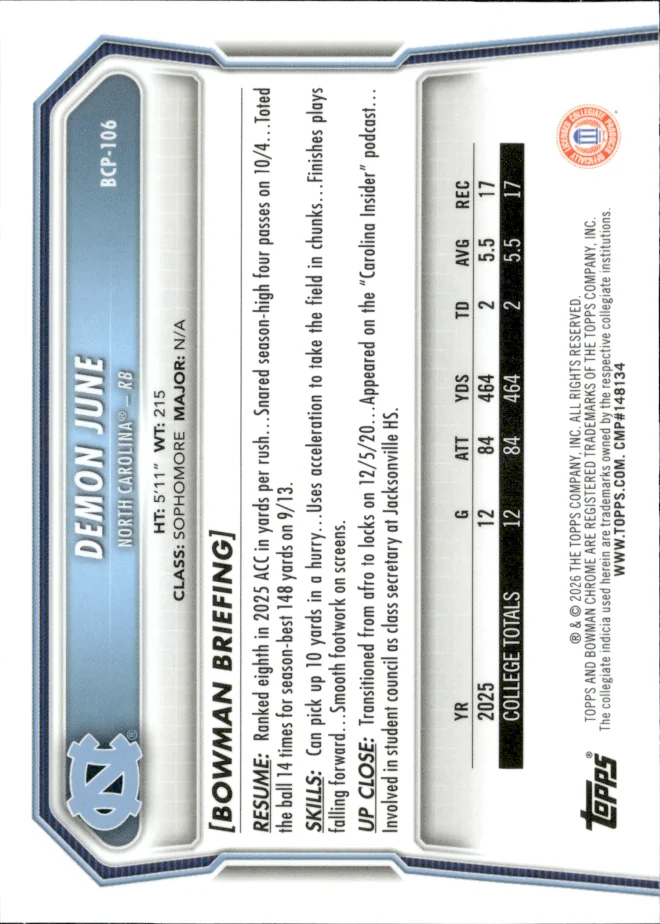 Demon June card back