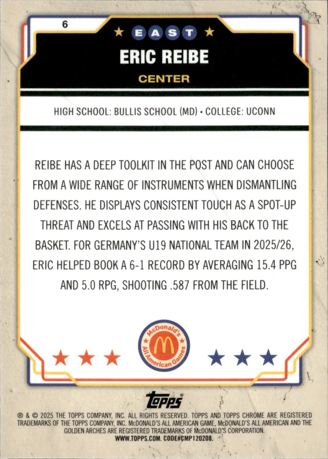 Eric Reibe card back