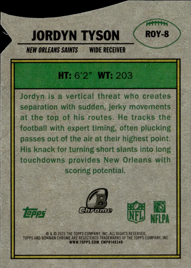 Jordyn Tyson card back