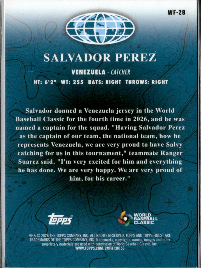 Salvador Perez card back