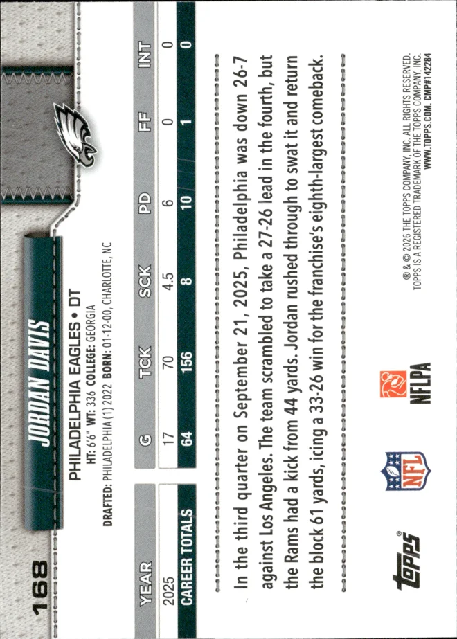 Jordan Davis card back