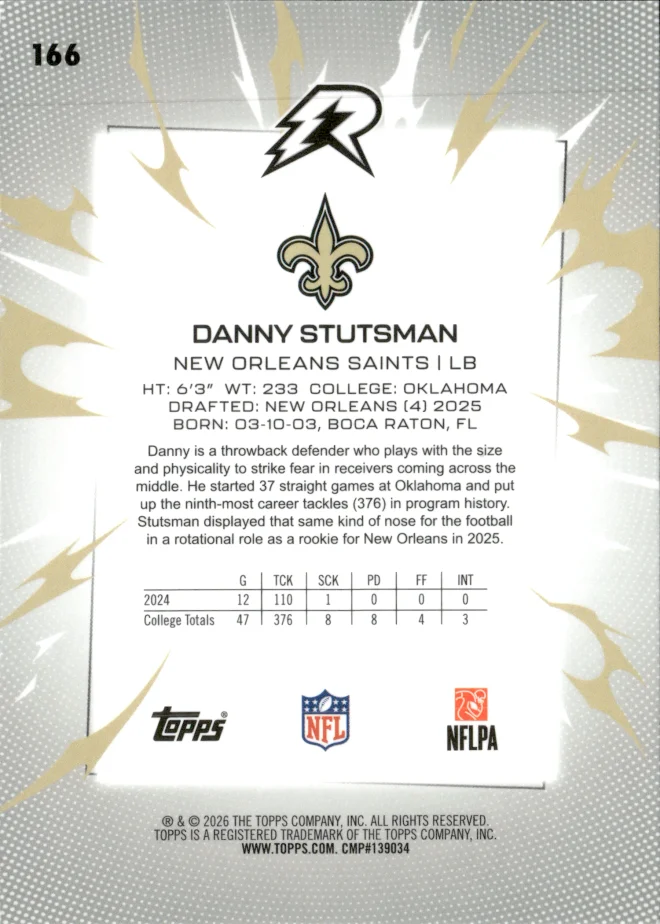 Danny Stutsman card back
