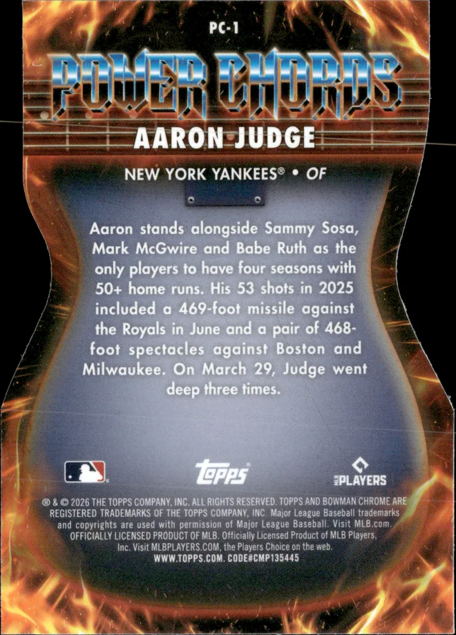 Aaron Judge card back