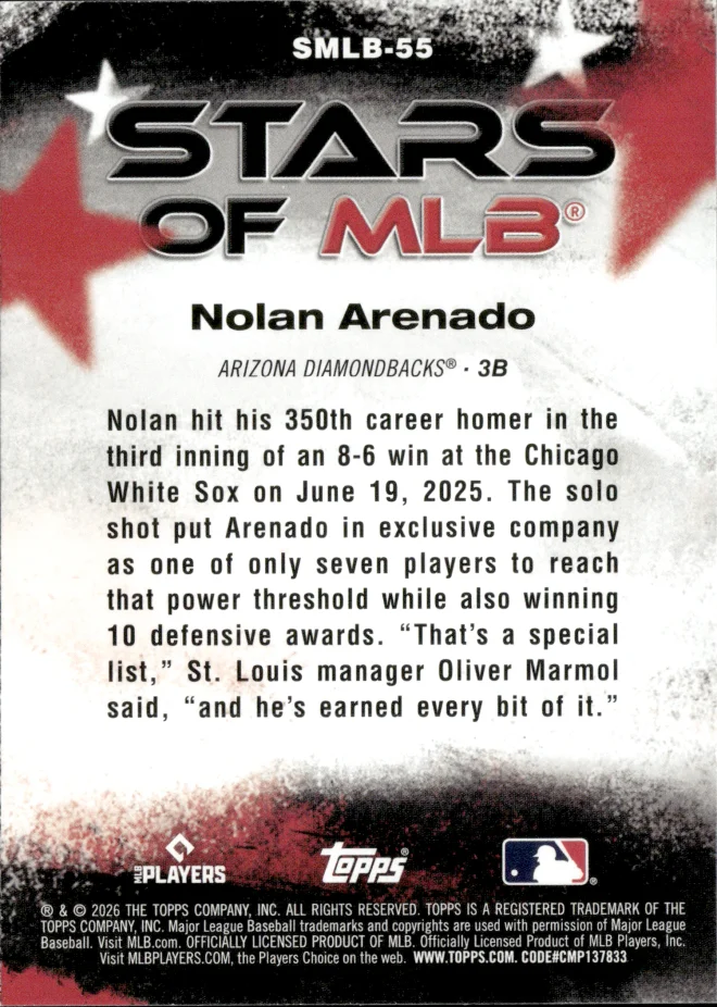 Nolan Arenado card back
