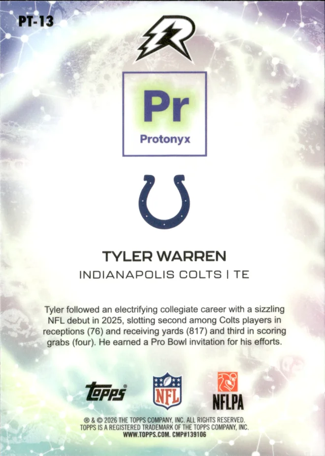 Tyler Warren card back