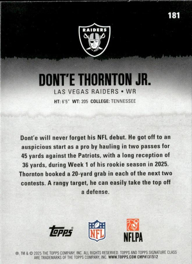 Dont'e Thornton Jr. card back