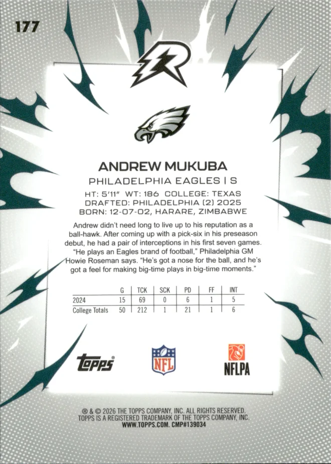 Andrew Mukuba card back