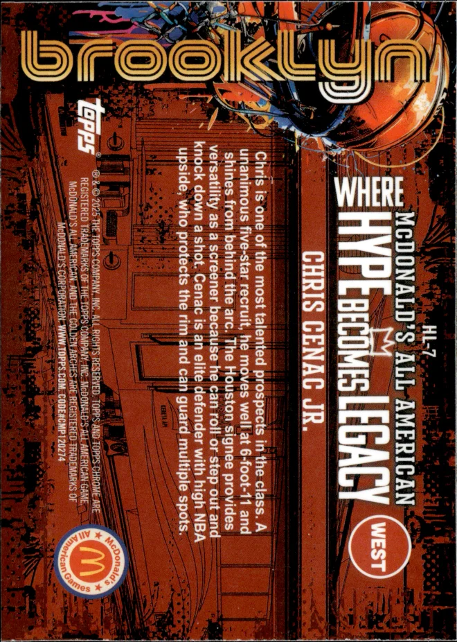 Chris Cenac Jr. card back