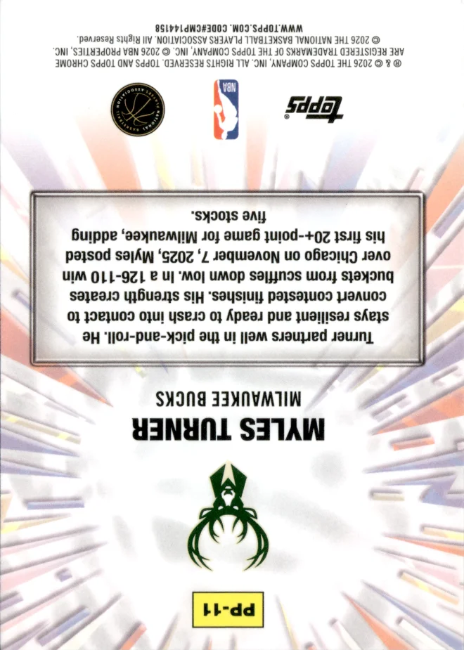 Myles Turner card back