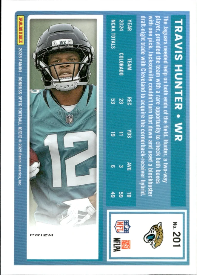 Travis Hunter card back