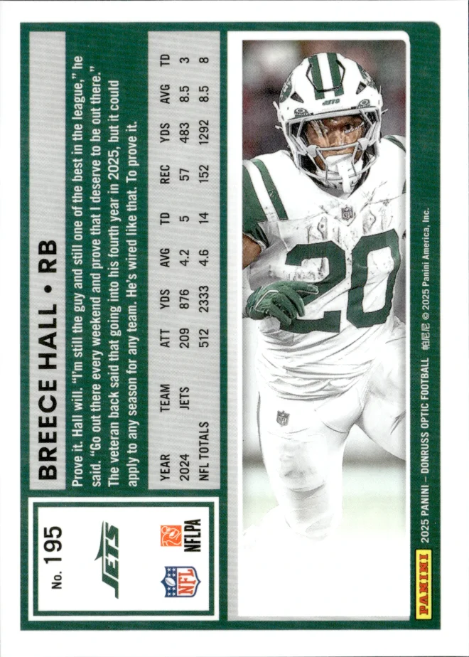 Breece Hall card back