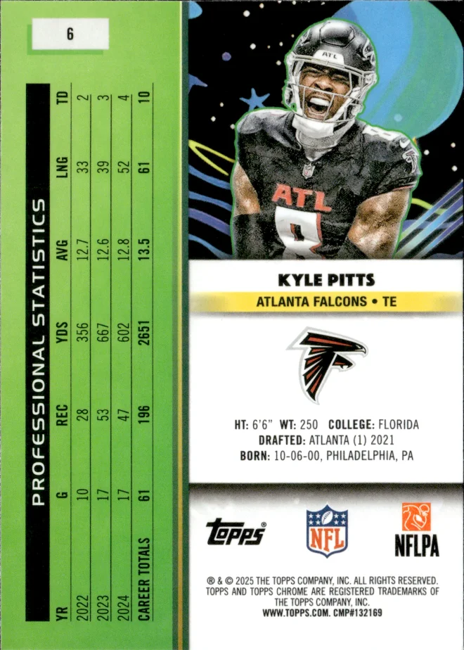Kyle Pitts card back