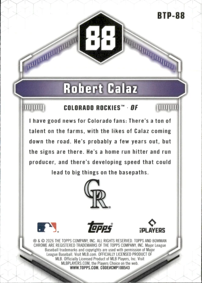 Robert Calaz card back