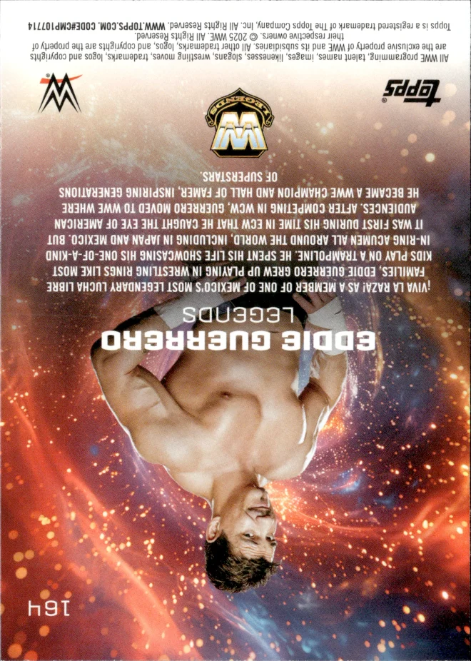 Eddie Guerrero card back