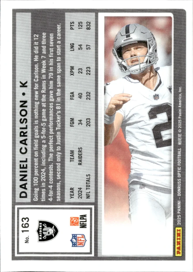 Daniel Carlson card back