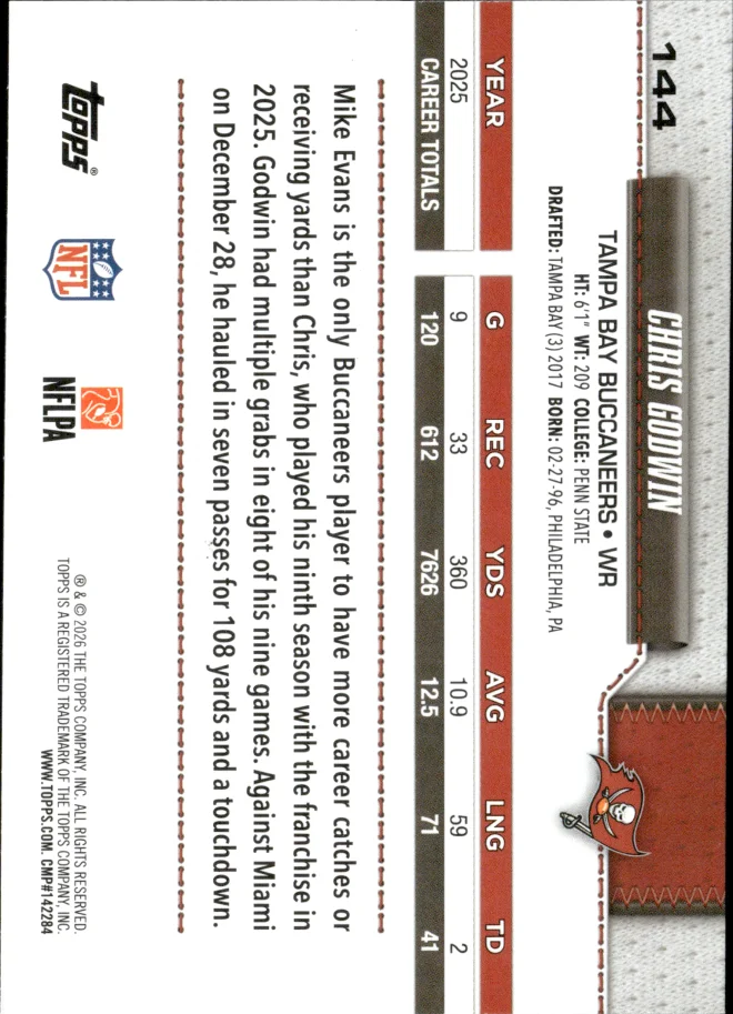 Chris Godwin card back