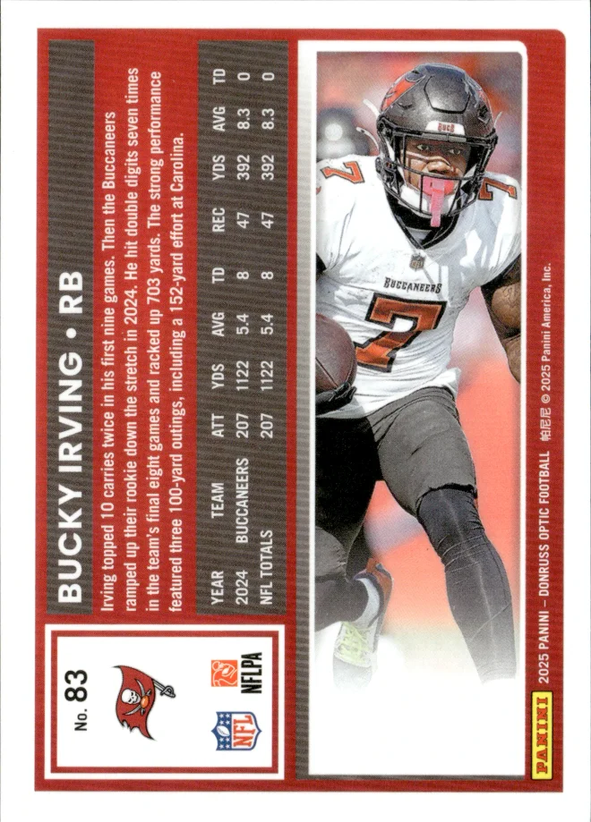 Bucky Irving card back