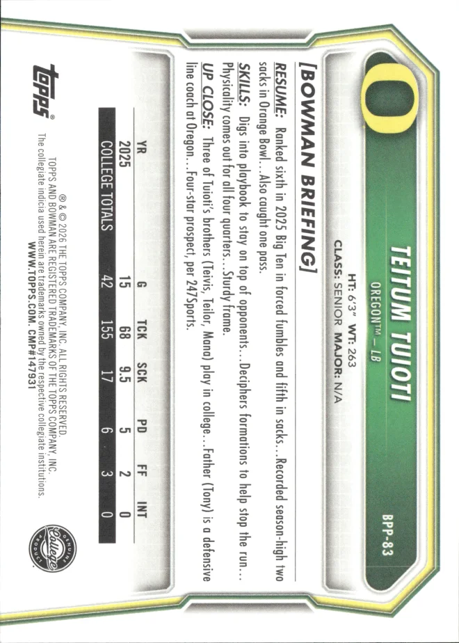 Teitum Tuioti card back