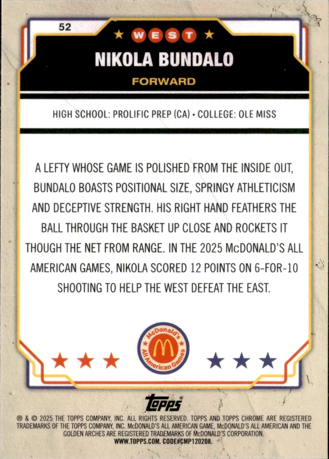 Nikola Bundalo card back