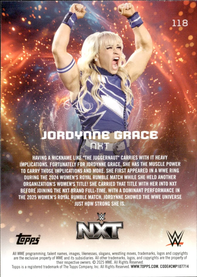 Jordynne Grace card back