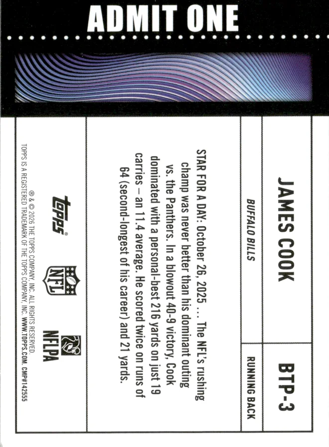 James Cook card back