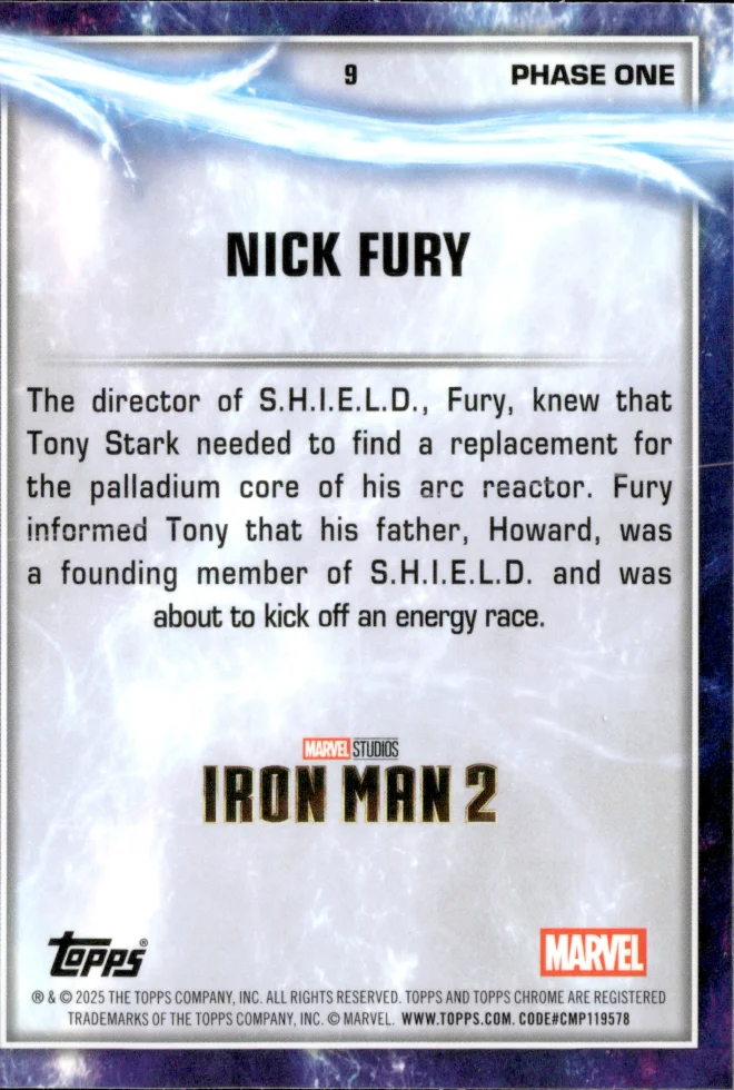 Nick Fury card back