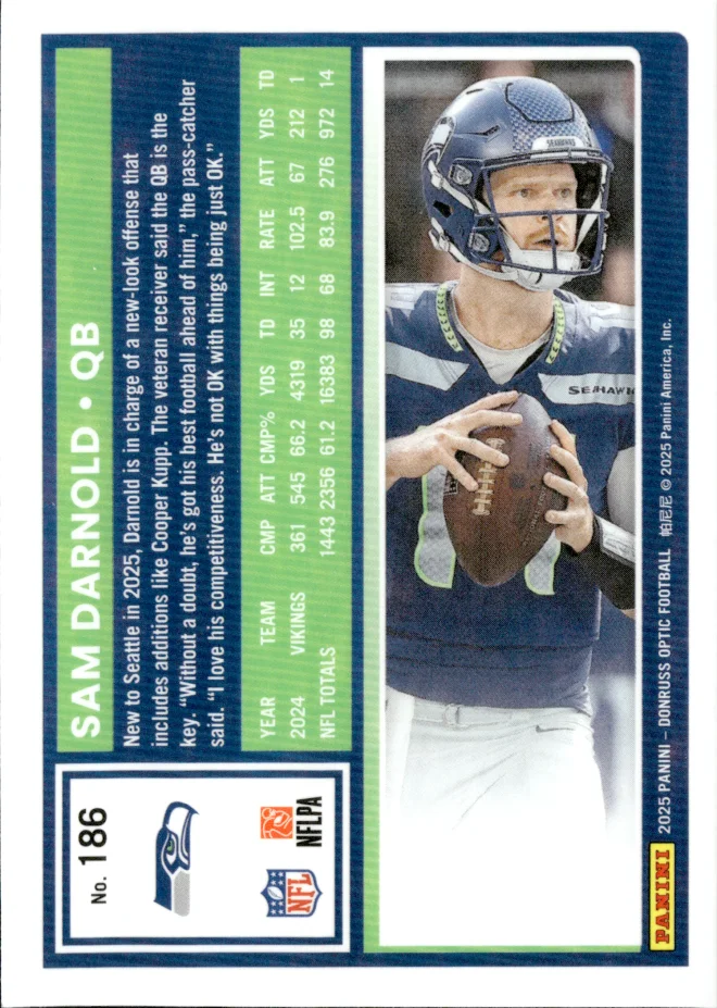 Sam Darnold card back