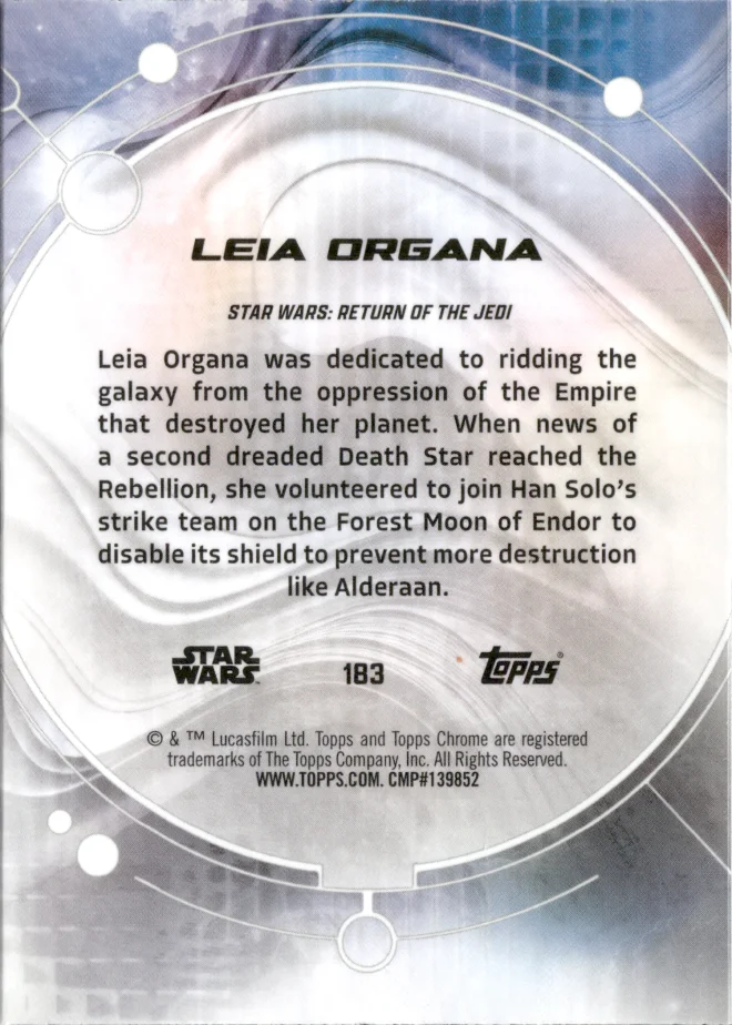 Leia Organa card back