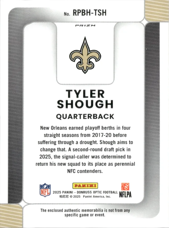 Tyler Shough card back