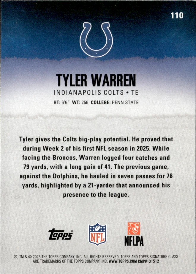 Tyler Warren card back