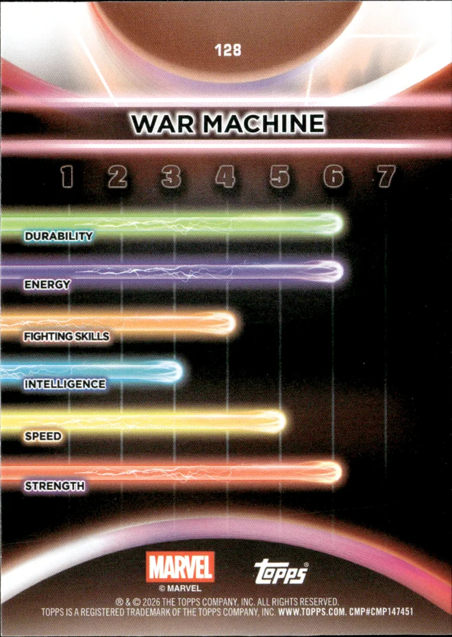 War Machine card back