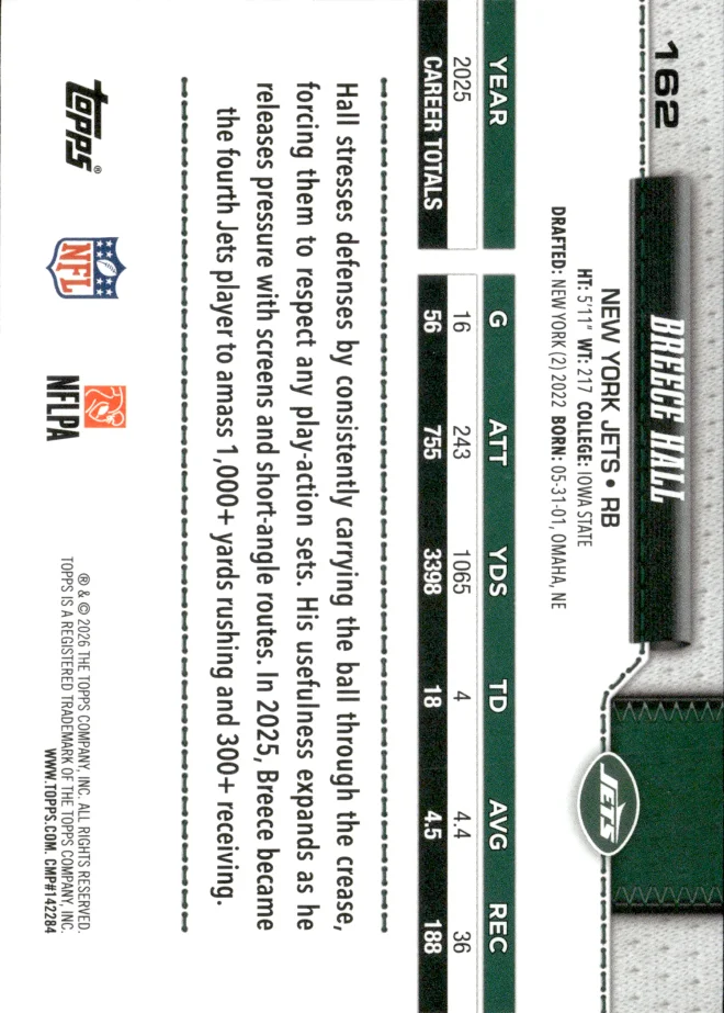 Breece Hall card back