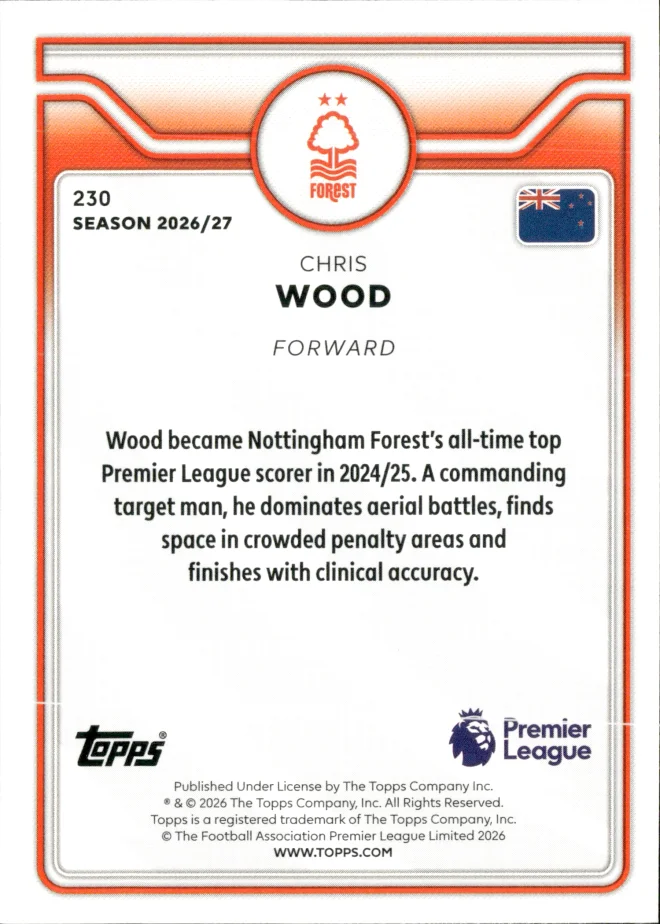 Chris Wood card back