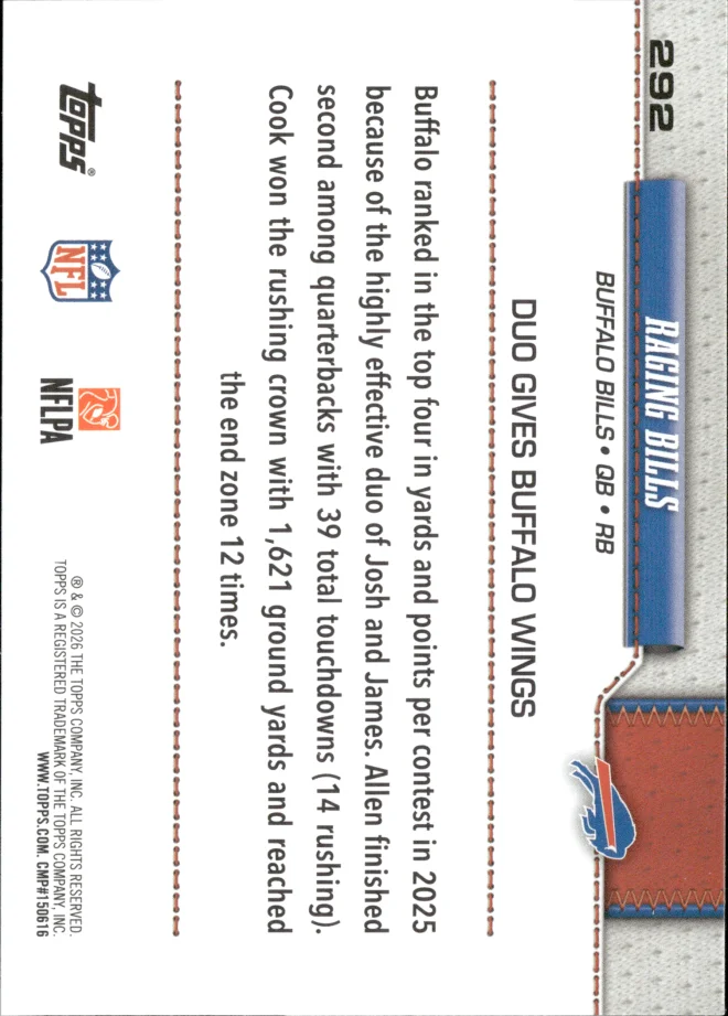 Raging Bills card back