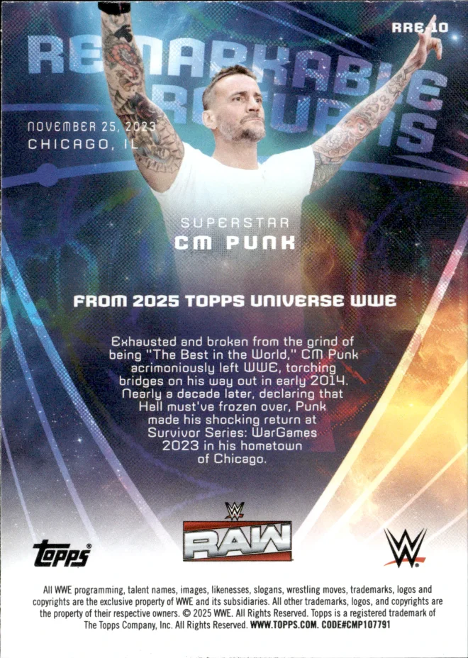 CM Punk card back